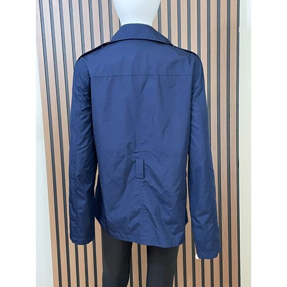 Lauren Ralph Lauren M Blue Jacket Poly Zip-Up Safari Military Utility Workwear - Picture 2 of 13